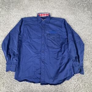 Corona Shirt Mens Extra Large Blue Embroidered Beer Cerveza Button Up Casual